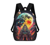 sinyumoney Sac À Dos Pour Enfants, Enchanted Night Temple Scene Sac D'école Grande Capacité Pour Élèves, Sacs À Dos Pour Garçons, Filles, Adultes Et Adolescents 17inch