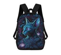 sinyumoney Sac À Dos Pour Enfants Enchanted Sphynx Portrait Garçons Et Filles, Sac À Dos De Voyage Pour Adolescents 17inch