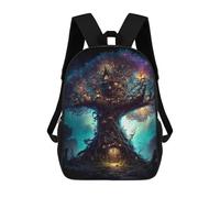 sinyumoney Sac À Dos Pour Enfants, Enchanted Treehouse -5 Sac D'école Grande Capacité Pour Élèves, Sacs À Dos Pour Garçons, Filles, Adultes Et Adolescents 17inch