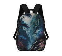 sinyumoney Sac À Dos Pour Enfants, Enchanted Waterfall Landscape Sac D'école Grande Capacité Pour Élèves, Sacs À Dos Pour Garçons, Filles, Adultes Et Adolescents 17inch