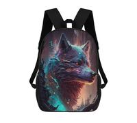 sinyumoney Sac À Dos Pour Enfants Enchanted Wolf Portrait -12 Garçons Et Filles, Sac À Dos De Voyage Pour Adolescents 17inch