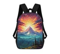 sinyumoney Sac À Dos Pour Enfants, Epic Mountains Aurora Sac D'école Grande Capacité Pour Élèves, Sacs À Dos Pour Garçons, Filles, Adultes Et Adolescents 17inch