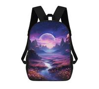 sinyumoney Sac À Dos Pour Enfants, Fantasy Moonlit Valley Sac D'école Grande Capacité Pour Élèves, Sacs À Dos Pour Garçons, Filles, Adultes Et Adolescents 17inch