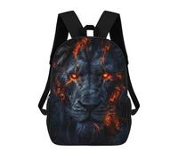 sinyumoney Sac À Dos Pour Enfants, Fiery Lion Face Artwork Sac D'école Grande Capacité Pour Élèves, Sacs À Dos Pour Garçons, Filles, Adultes Et Adolescents 17inch