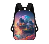 sinyumoney Sac À Dos Pour Enfants, Floating Fantasy Isle Sac D'école Grande Capacité Pour Élèves, Sacs À Dos Pour Garçons, Filles, Adultes Et Adolescents 17inch
