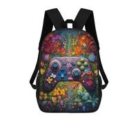 sinyumoney Sac À Dos Pour Enfants Floral Fantasy Controller Garçons Et Filles, Sac À Dos De Voyage Pour Adolescents 17inch