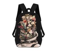 sinyumoney Sac À Dos Pour Enfants, Flower Power Astronaut-1 Sac D'école Grande Capacité Pour Élèves, Sacs À Dos Pour Garçons, Filles, Adultes Et Adolescents 17inch