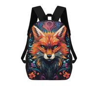 sinyumoney Sac À Dos Pour Enfants Fox Spirit Artwork Garçons Et Filles, Sac À Dos De Voyage Pour Adolescents 17inch