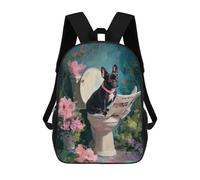 sinyumoney Sac À Dos Pour Enfants, French Bulldog Reading Newspaper-6 Sac D'école Grande Capacité Pour Élèves, Sacs À Dos Pour Garçons, Filles, Adultes Et Adolescents 17inch