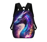 sinyumoney Sac À Dos Pour Enfants, Galactic Dragon Portrait Sac D'école Grande Capacité Pour Élèves, Sacs À Dos Pour Garçons, Filles, Adultes Et Adolescents 17inch