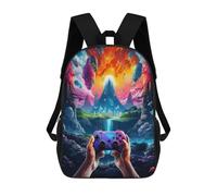 sinyumoney Sac À Dos Pour Enfants, Galactic Gaming Odyssey -2 Sac D'école Grande Capacité Pour Élèves, Sacs À Dos Pour Garçons, Filles, Adultes Et Adolescents 17inch