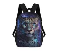 sinyumoney Sac À Dos Pour Enfants Galactic Leopard Portrait-17 Garçons Et Filles, Sac À Dos De Voyage Pour Adolescents 17inch
