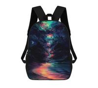 sinyumoney Sac À Dos Pour Enfants Galactic Reflections Celestial Stream Garçons Et Filles, Sac À Dos De Voyage Pour Adolescents 17inch
