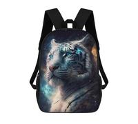 sinyumoney Sac À Dos Pour Enfants, Galactic Tiger Portrait -8 Sac D'école Grande Capacité Pour Élèves, Sacs À Dos Pour Garçons, Filles, Adultes Et Adolescents 17inch