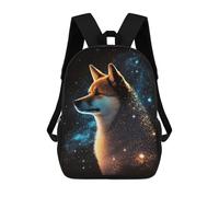 sinyumoney Sac À Dos Pour Enfants, Galactic Wolf Portrait -39 Sac D'école Grande Capacité Pour Élèves, Sacs À Dos Pour Garçons, Filles, Adultes Et Adolescents 17inch