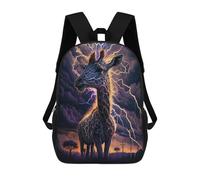 sinyumoney Sac À Dos Pour Enfants Giraffe Lightning Storm Garçons Et Filles, Sac À Dos De Voyage Pour Adolescents 17inch