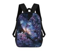 sinyumoney Sac À Dos Pour Enfants Glowing Butterfly Flowers Garçons Et Filles, Sac À Dos De Voyage Pour Adolescents 17inch