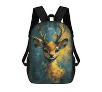 sinyumoney Sac À Dos Pour Enfants, Golden Deer Art Print Sac D'école Grande Capacité Pour Élèves, Sacs À Dos Pour Garçons, Filles, Adultes Et Adolescents 17inch