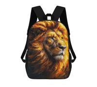 sinyumoney Sac À Dos Pour Enfants, Golden Lion Majesty -5 Sac D'école Grande Capacité Pour Élèves, Sacs À Dos Pour Garçons, Filles, Adultes Et Adolescents 17inch