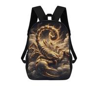 sinyumoney Sac À Dos Pour Enfants, Golden Scorpio Rising Sac D'école Grande Capacité Pour Élèves, Sacs À Dos Pour Garçons, Filles, Adultes Et Adolescents 17inch
