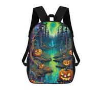 sinyumoney Sac À Dos Pour Enfants, Halloween Forest Glow Sac D'école Grande Capacité Pour Élèves, Sacs À Dos Pour Garçons, Filles, Adultes Et Adolescents 17inch