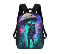 sinyumoney Sac à dos pour enfants imprimé en 3D Paint The Silent Night Sac à dos d'écolier, Sac à dos d'école léger, Sac à dos tendance et amusant pour les étudiants, Sac à dos pour enfants, Mushroom