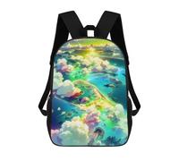 sinyumoney Sac À Dos Pour Enfants, Island of Dreams -2 Sac D'école Grande Capacité Pour Élèves, Sacs À Dos Pour Garçons, Filles, Adultes Et Adolescents 17inch