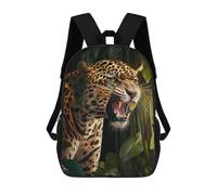 sinyumoney Sac À Dos Pour Enfants Jaguar Roar in Jungle Garçons Et Filles, Sac À Dos De Voyage Pour Adolescents 17inch