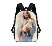 sinyumoney Sac À Dos Pour Enfants, Jesus Christ - The Good Shepherd Sac D'école Grande Capacité Pour Élèves, Sacs À Dos Pour Garçons, Filles, Adultes Et Adolescents 17inch