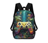 sinyumoney Sac À Dos Pour Enfants Jungle-Themed Gaming Controller Garçons Et Filles, Sac À Dos De Voyage Pour Adolescents 17inch