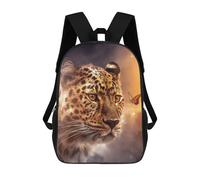 sinyumoney Sac À Dos Pour Enfants, Leopard And Butterfly in Sunset Sac D'école Grande Capacité Pour Élèves, Sacs À Dos Pour Garçons, Filles, Adultes Et Adolescents 17inch