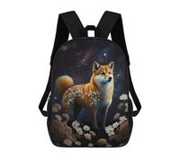 sinyumoney Sac À Dos Pour Enfants Magical Fox in Starry Night Garçons Et Filles, Sac À Dos De Voyage Pour Adolescents 17inch