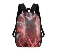 sinyumoney Sac À Dos Pour Enfants Magical Fox with Red Eyes Garçons Et Filles, Sac À Dos De Voyage Pour Adolescents 17inch