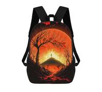 sinyumoney Sac À Dos Pour Enfants, Moonlit Forest Silhouette Sac D'école Grande Capacité Pour Élèves, Sacs À Dos Pour Garçons, Filles, Adultes Et Adolescents 17inch