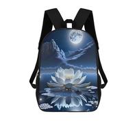 sinyumoney Sac À Dos Pour Enfants Moonlit Lotus Pond-1 Garçons Et Filles, Sac À Dos De Voyage Pour Adolescents 17inch