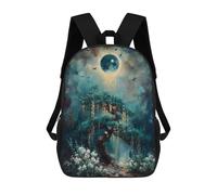 sinyumoney Sac À Dos Pour Enfants Mystical Tree Under A Glowing Moon Garçons Et Filles, Sac À Dos De Voyage Pour Adolescents 17inch