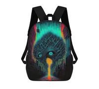 sinyumoney Sac À Dos Pour Enfants, Neon Cityscape Alien Eye Sac D'école Grande Capacité Pour Élèves, Sacs À Dos Pour Garçons, Filles, Adultes Et Adolescents 17inch