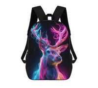 sinyumoney Sac À Dos Pour Enfants, Neon Deer Art Print Sac D'école Grande Capacité Pour Élèves, Sacs À Dos Pour Garçons, Filles, Adultes Et Adolescents 17inch