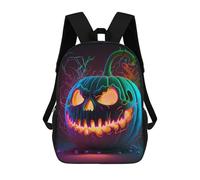 sinyumoney Sac À Dos Pour Enfants, Neon Halloween Pumpkin Sac D'école Grande Capacité Pour Élèves, Sacs À Dos Pour Garçons, Filles, Adultes Et Adolescents 17inch