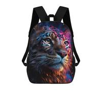 sinyumoney Sac À Dos Pour Enfants, Neon Leopard Portrait-1 Sac D'école Grande Capacité Pour Élèves, Sacs À Dos Pour Garçons, Filles, Adultes Et Adolescents 17inch
