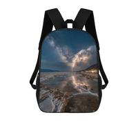 sinyumoney Sac À Dos Pour Enfants Night Sky Lightning Reflections Garçons Et Filles, Sac À Dos De Voyage Pour Adolescents 17inch
