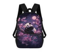 sinyumoney Sac À Dos Pour Enfants, Panda Moonlit Blossom Sac D'école Grande Capacité Pour Élèves, Sacs À Dos Pour Garçons, Filles, Adultes Et Adolescents 17inch