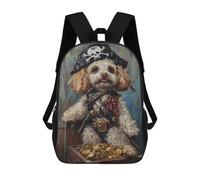 sinyumoney Sac À Dos Pour Enfants Pirate Dog Treasure Chest-92 Garçons Et Filles, Sac À Dos De Voyage Pour Adolescents 17inch