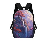 sinyumoney Sac À Dos Pour Enfants Rainbow Mountain Waterfall Scene Garçons Et Filles, Sac À Dos De Voyage Pour Adolescents 17inch