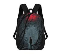 sinyumoney Sac À Dos Pour Enfants, Red Moonlit Forest Path Sac D'école Grande Capacité Pour Élèves, Sacs À Dos Pour Garçons, Filles, Adultes Et Adolescents 17inch