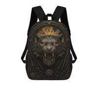 sinyumoney Sac À Dos Pour Enfants Roaring Tiger - Gothic Metal Fantasy Beast Poster Garçons Et Filles, Sac À Dos De Voyage Pour Adolescents 17inch