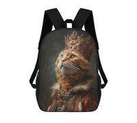 sinyumoney Sac À Dos Pour Enfants Royal Cat Portrait-9 Garçons Et Filles, Sac À Dos De Voyage Pour Adolescents 17inch