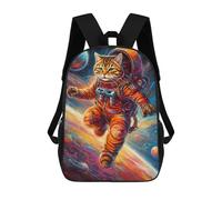 sinyumoney Sac À Dos Pour Enfants Space Cat Adventure Garçons Et Filles, Sac À Dos De Voyage Pour Adolescents 17inch