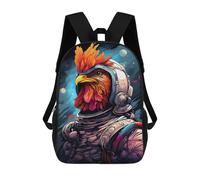 sinyumoney Sac À Dos Pour Enfants, Space Chicken Explorer-2 Sac D'école Grande Capacité Pour Élèves, Sacs À Dos Pour Garçons, Filles, Adultes Et Adolescents 17inch