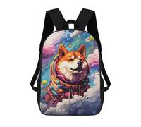sinyumoney Sac À Dos Pour Enfants, Space Dog Adventure-401 Sac D'école Grande Capacité Pour Élèves, Sacs À Dos Pour Garçons, Filles, Adultes Et Adolescents 17inch
